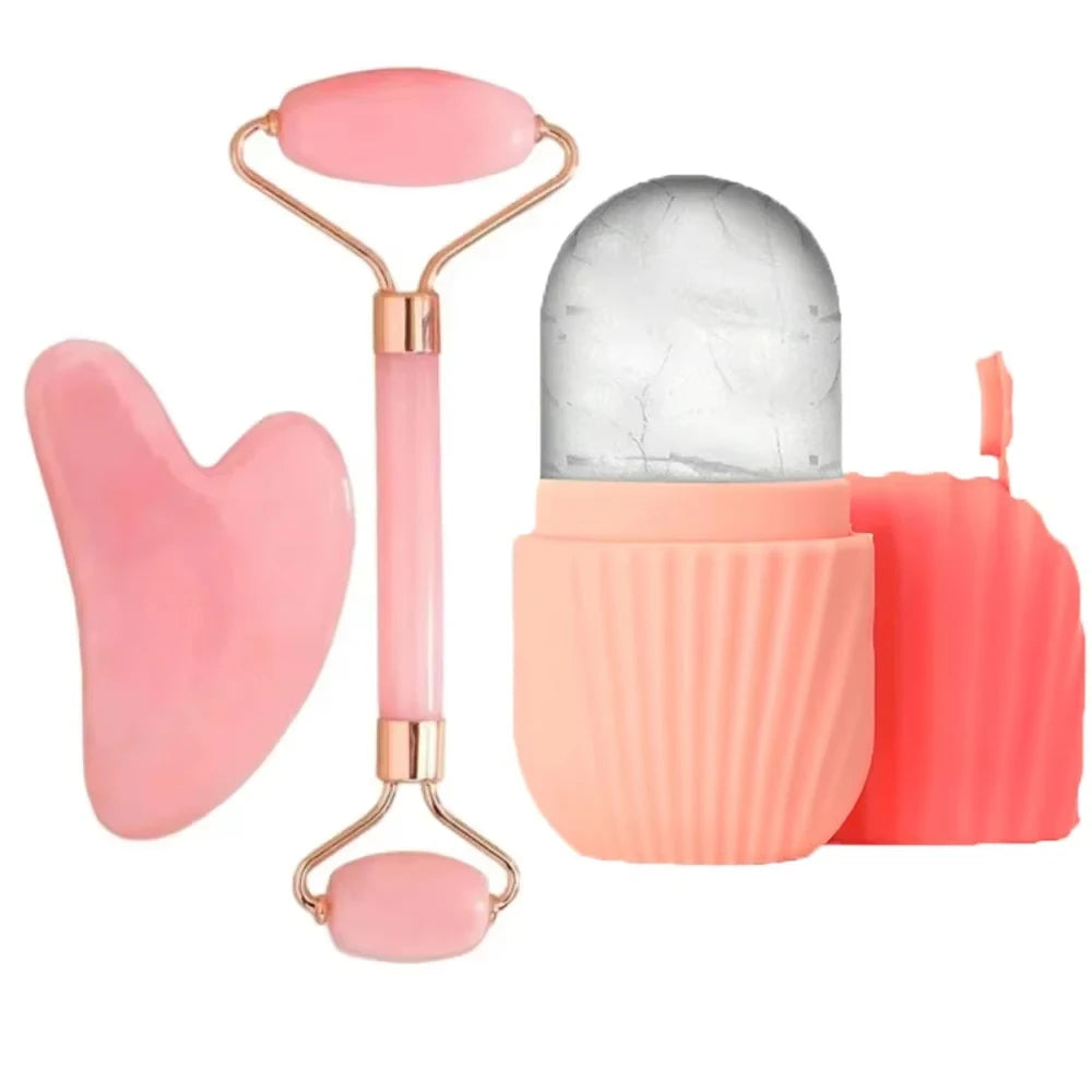AuraHaven 3Pcs Face Roller Massage Kit