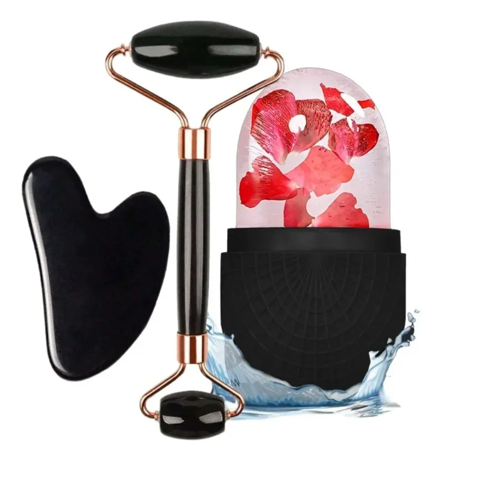 AuraHaven 3Pcs Face Roller Massage Kit