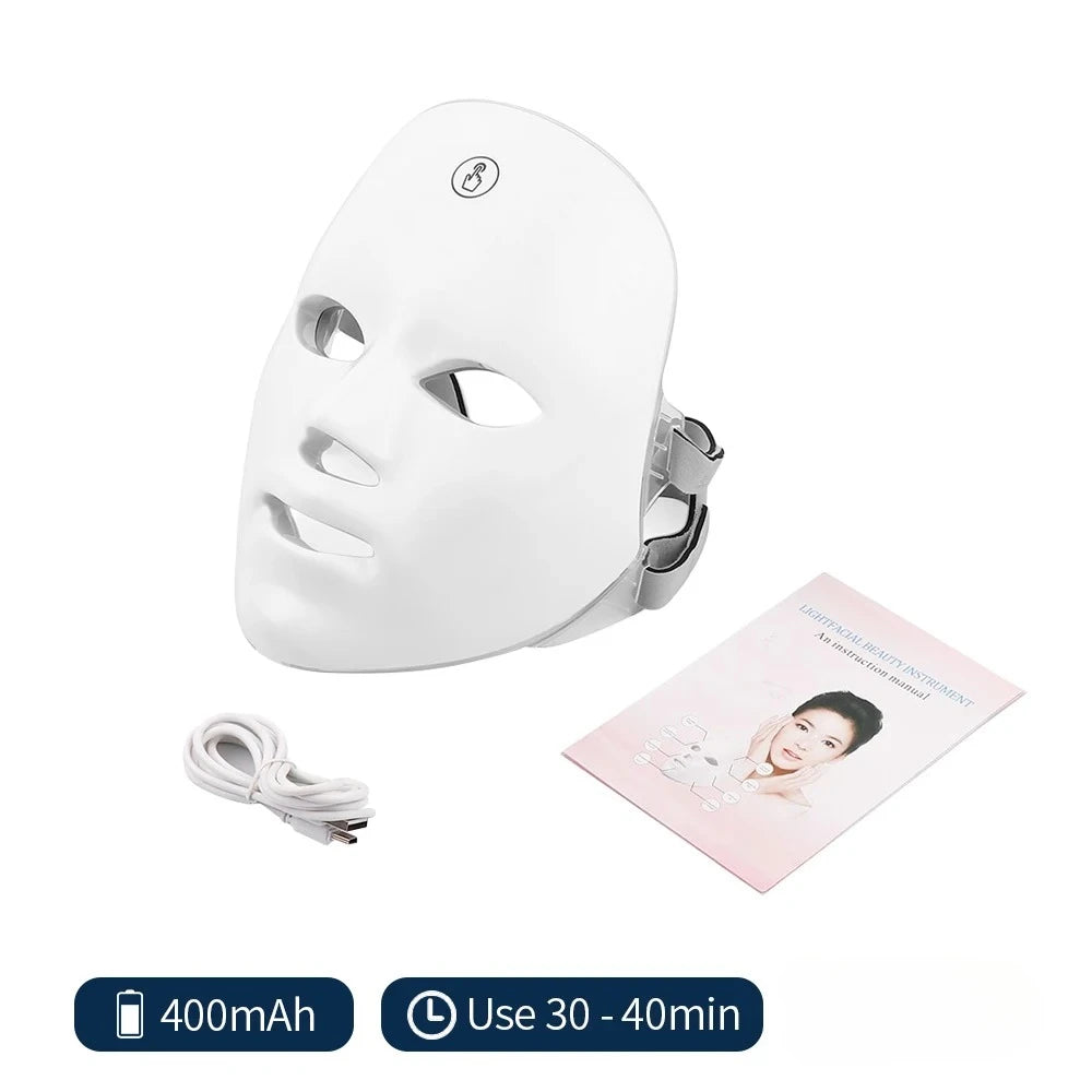 Rechargeable Facial LED Mask – AuraHaven