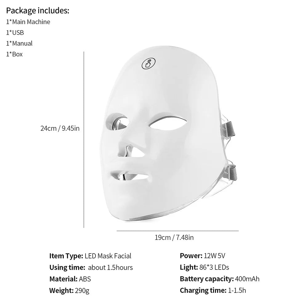 Rechargeable Facial LED Mask – AuraHaven